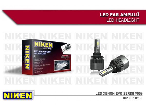  Niken 9006 12v Led Xenon Set Evo Serisi 30w 4000+4000LM