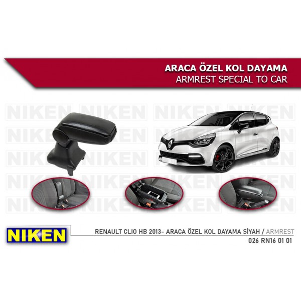  RENAULT CLIO HB 2013- ARACA ÖZEL KOL DAYAMA KOLÇAK SİYAH