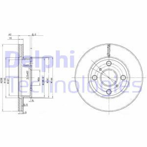 DELPHI BG2424 FREN DISKI ÖN COROLLA AE92 88-