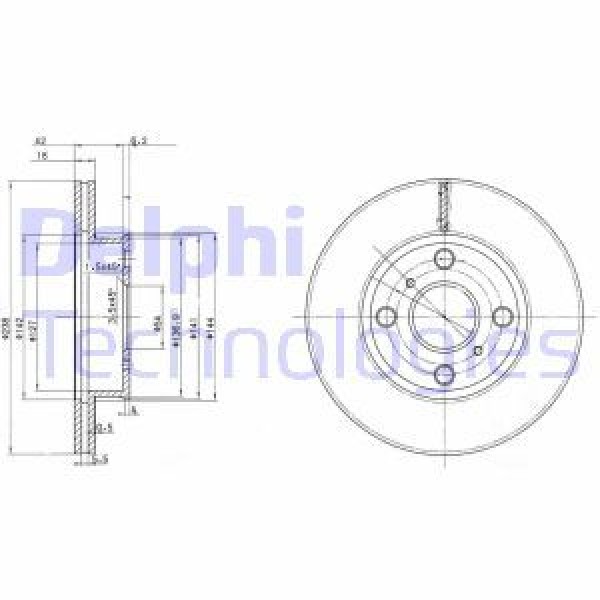 DELPHI BG2424 FREN DISKI ÖN COROLLA AE92 88-