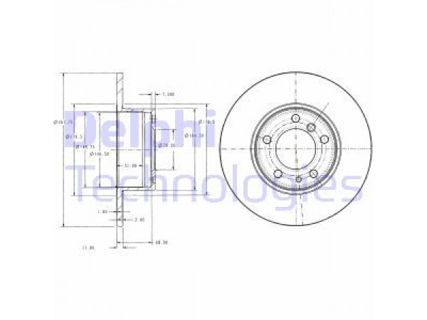 DELPHI BG2430 FREN DİSKİ ÖN BMW 5 E34 88-