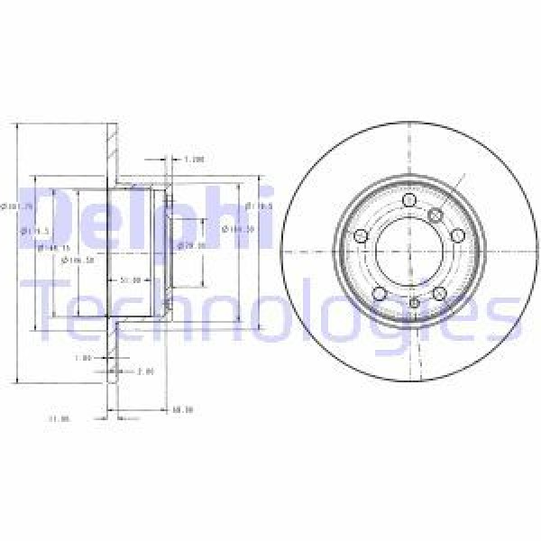 DELPHI BG2430 FREN DİSKİ ÖN BMW 5 E34 88-