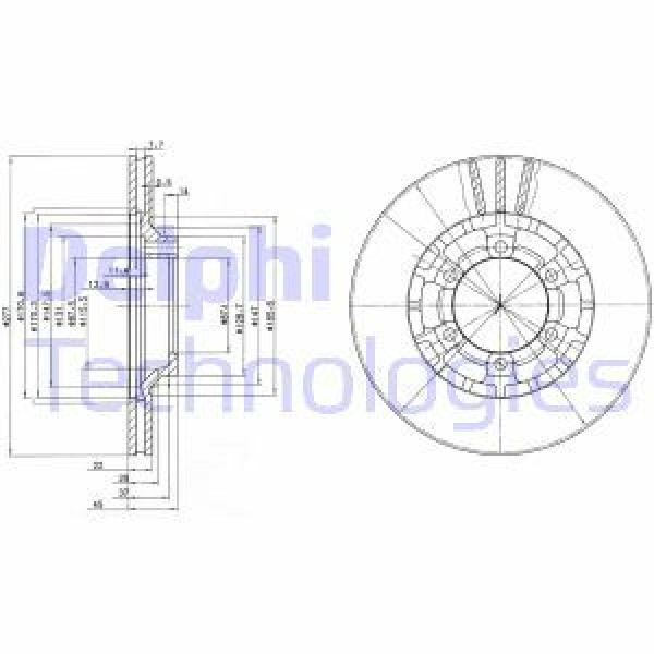 DELPHI BG2561 FREN DİSKİ ÖN L200 1986-1996 L300 MİNİBUS 1987-1997 ( 277×6 )