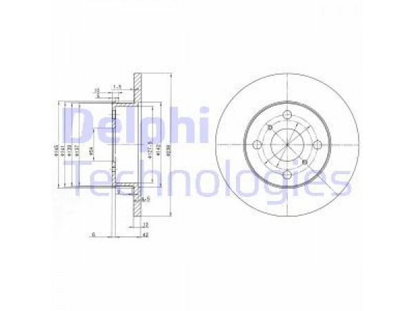 DELPHI BG2597 FREN DISKI ÖN COROLLA AE92 88-