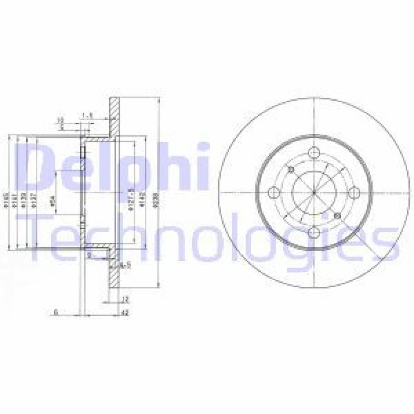 DELPHI BG2597 FREN DISKI ÖN COROLLA AE92 88-