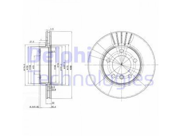 DELPHI BG2623C FREN DİSKİ TAKIM BOYALI BMW