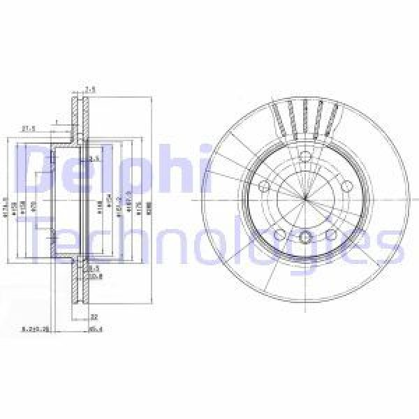 DELPHI BG2623C FREN DİSKİ TAKIM BOYALI BMW