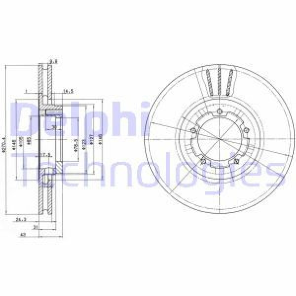 DELPHI BG2663 FREN DISKI ÖN TRANSIT T15 94-