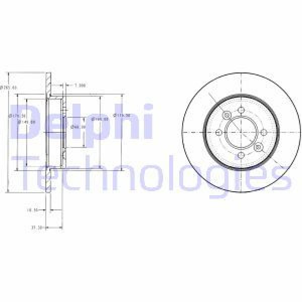 DELPHI BG2694 FREN DISKI ARKA LAGUNA I 95-