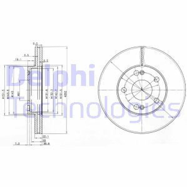 DELPHI BG2695 FREN DISKI ÖN SAFRANE 92-