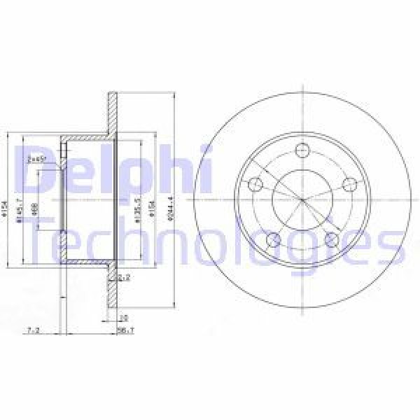 DELPHI BG2746 FREN DISKI ARKA A6 97-