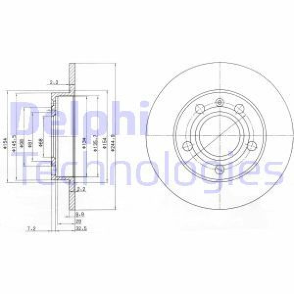 DELPHI BG2753C FREN DISKI ON PASSAT(96-11.00) A4(94-00) A8(96-10) PHAETON 02-