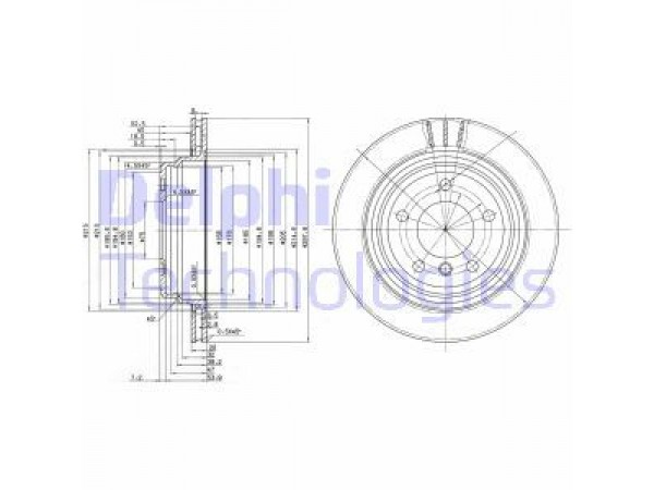 DELPHI BG3042 FREN DISKI TK BMW 520 523 525 528 530 535 540 95-