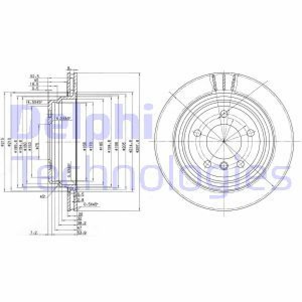 DELPHI BG3042 FREN DISKI TK BMW 520 523 525 528 530 535 540 95-