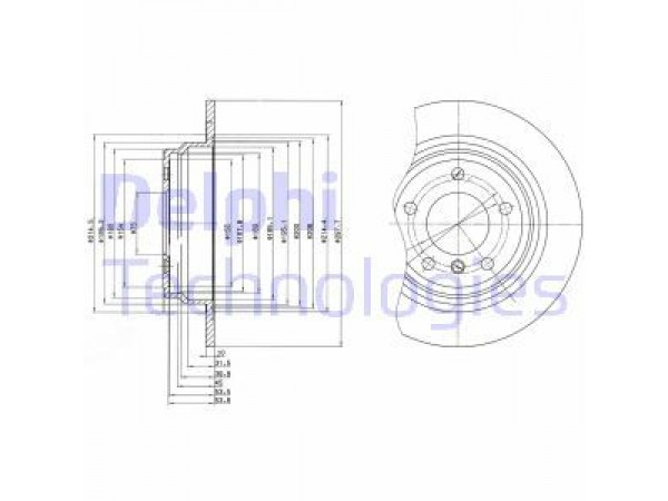 DELPHI BG3044 FREN DISKI TK BMW 520 523 525 95-