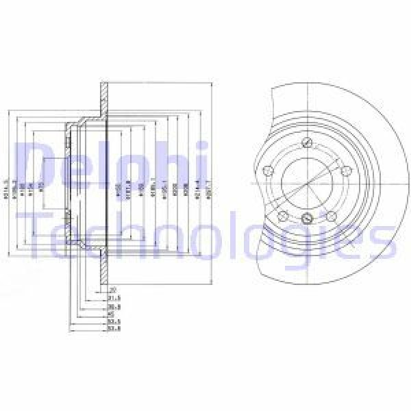 DELPHI BG3044 FREN DISKI TK BMW 520 523 525 95-