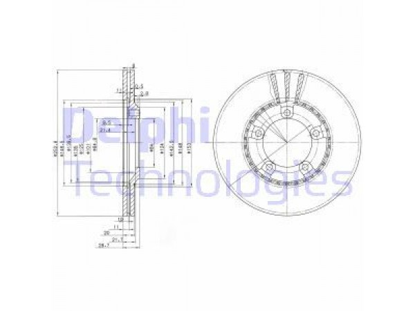 DELPHI BG3071 FREN DISKI ÖN H100 MINIBÜS 94-