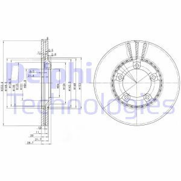 DELPHI BG3071 FREN DISKI ÖN H100 MINIBÜS 94-