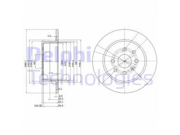 DELPHI BG3141 FREN DISKI ARKA VECTRA B 95-