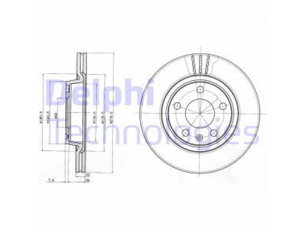 DELPHI BG3198 FREN DISKI ÖN PASSAT B5 00-