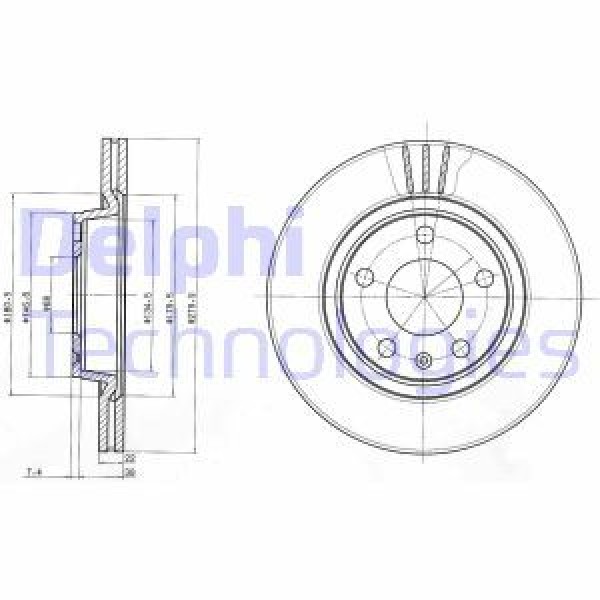 DELPHI BG3198 FREN DISKI ÖN PASSAT B5 00-