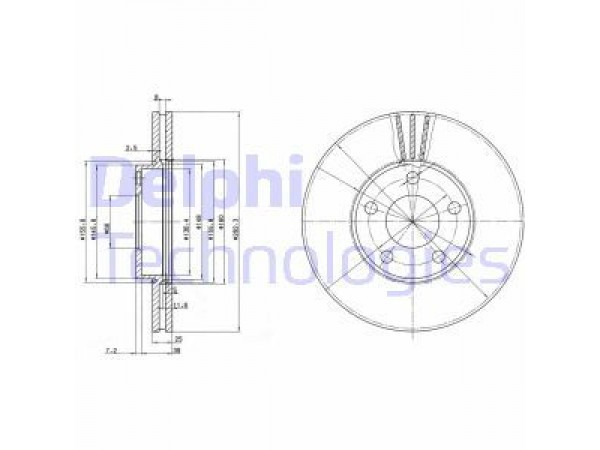 DELPHI BG3199 FREN DISKI ÖN PASSAT B5 96-