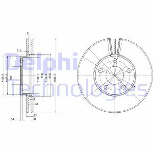 DELPHI BG3199 FREN DISKI ÖN PASSAT B5 96-