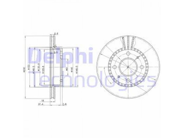 DELPHI BG3206 FREN DISKI ÖN ALMERA 95-