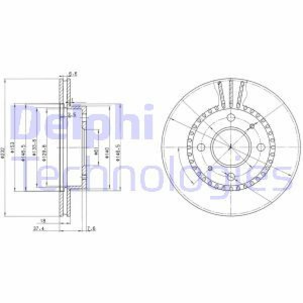 DELPHI BG3206 FREN DISKI ÖN ALMERA 95-