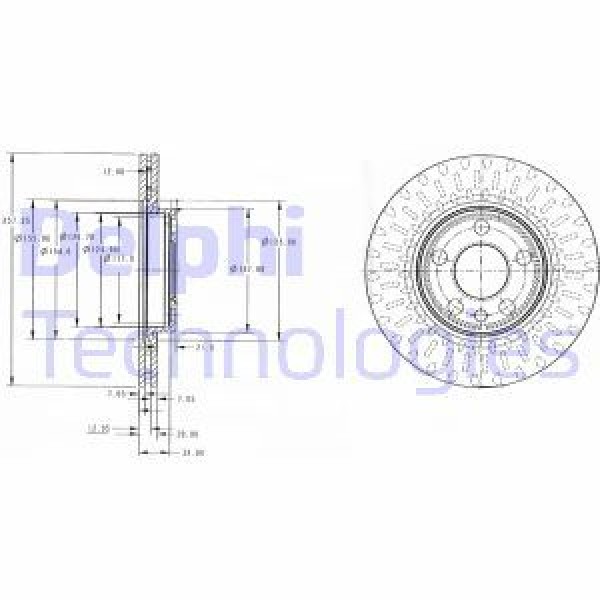 DELPHI BG3222 FREN DISKI ÖN SCUDO 96-