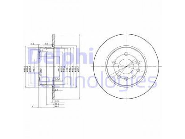 DELPHI BG3274 FREN DISKI ARKA VECTRA B 95-