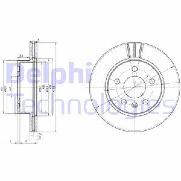 DELPHI BG3296 FREN DISKI TK MERCEDES V200 V220 V230 V280 VITO 95-