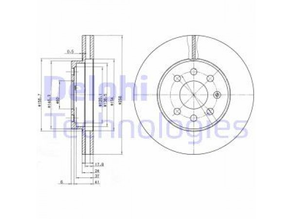 DELPHI BG3334 ON FREN DISK AYNASI HAVALI 256mm NUBIRA 97-03 / ESPERO 97--