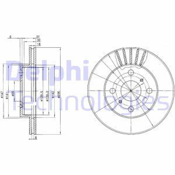 DELPHI BG3519 FREN DISKI ÖN YARIS 99-