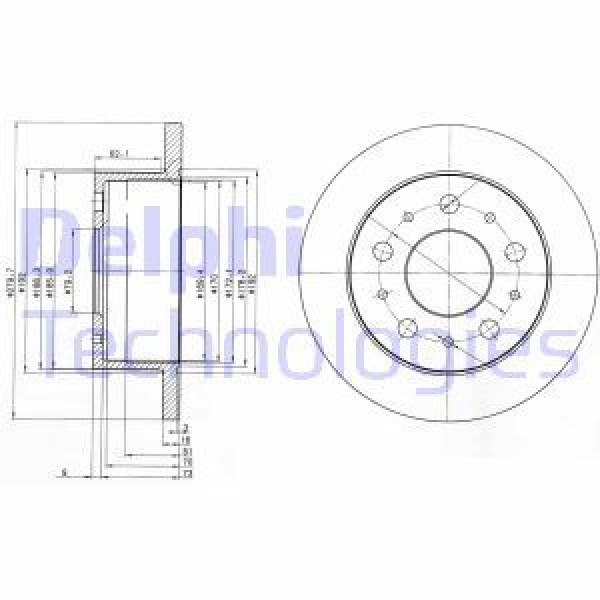 DELPHI BG3923 FREN DISKI ARKA 18Q DUCATO 94-