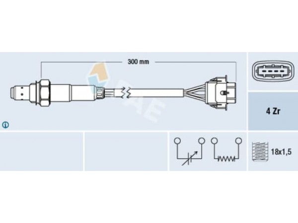 FAE 77246 LAMBDA SENSORU ASTRA.G-VECTRA.B 1.8 16V *Z18XE* (P2)
